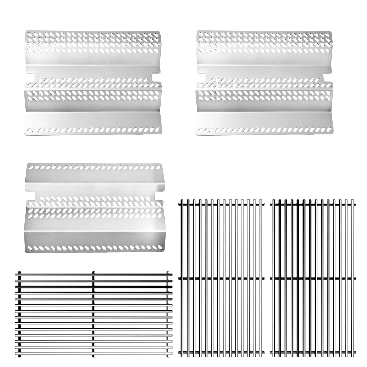 Stainless Steel 3064 Flavor Grids with 3543 Grill Grate Parts Replacement for Fire Magic Aurora A540 and Choice C540 Gas