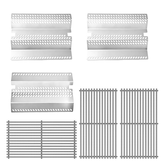 Stainless Steel 3064 Flavor Grids with 3543 Grill Grate Parts Replacement for Fire Magic Aurora A540 and Choice C540 Gas