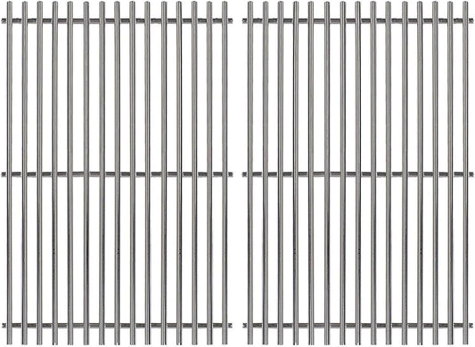 19.5" Solid SUS304 Stainless Steel Cooking Grates Replacement for Weber Genesis E and S Series 300 E310 E320 S310 S320 Gas Grills, Set of 2, 7528 (19.5" x 12.9" x 0.5")