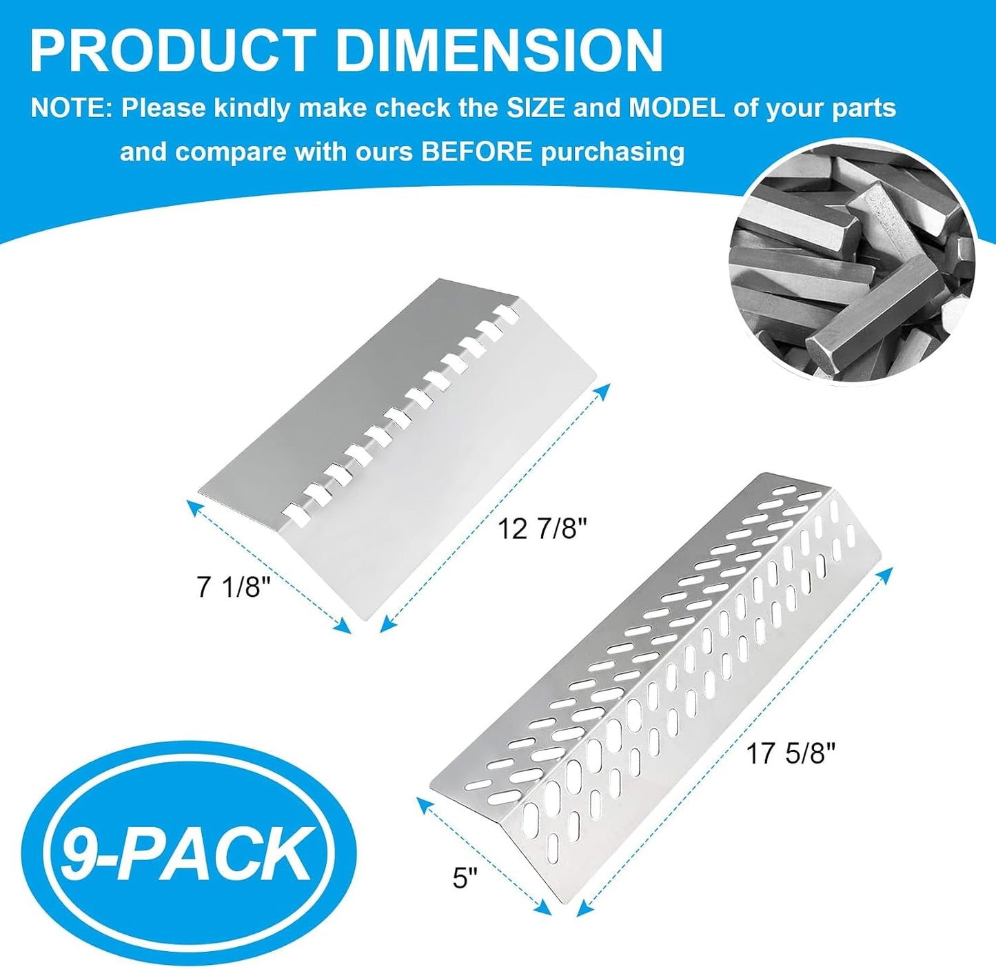 Flame Tamer & Heat Plate Shield Kit for Bull Grills – Fits 18248, 87049, 69009