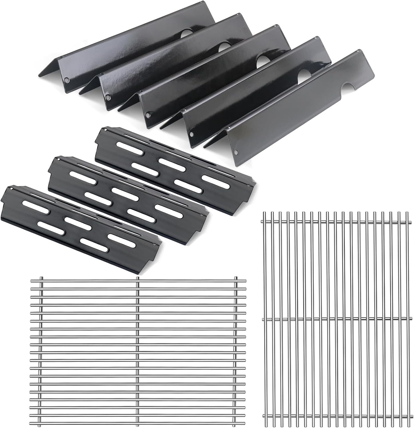 Grill Grates Parts for Weber Genesis Grill 66803, 66096, Weber Genesis II E-610, Genesis II LX E-640 S-640, CSE-315, CSS-315, 18”Stainless Steel Grids BBQ Gas Grill Replacement Parts