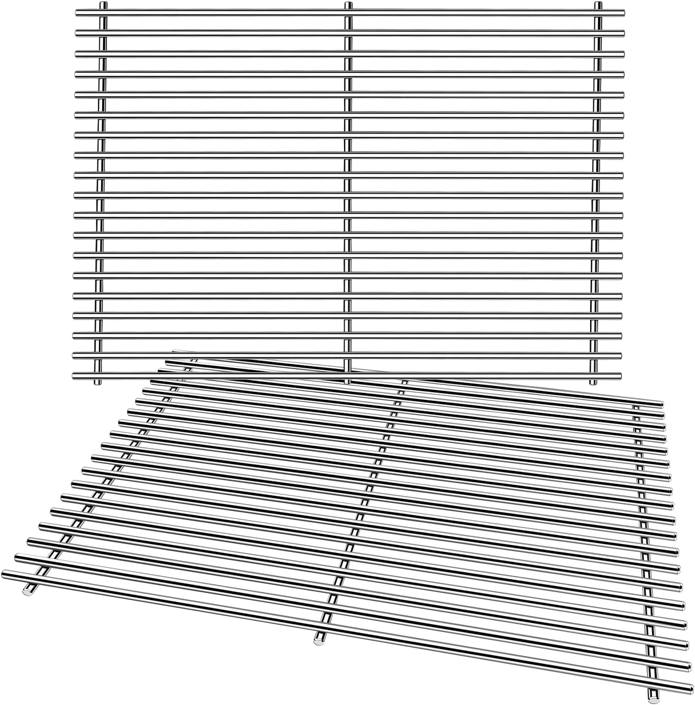 Grill Grates Parts for Weber Genesis Grill 66803, 66096, Weber Genesis II E-610, Genesis II LX E-640 S-640, CSE-315, CSS-315, 18”Stainless Steel Grids BBQ Gas Grill Replacement Parts