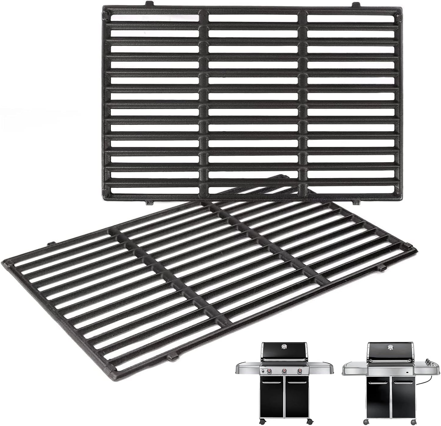 19.5" Cooking Grates for Weber Genesis 300 Series, Genesis E310 E320 E330 S310 S320 S330, Replacement Parts for Weber 7528/7524, 304 Stainless Steel
