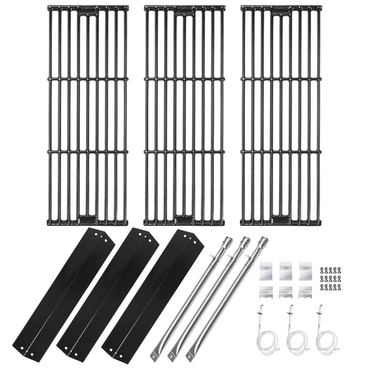 Complete Burner, Heat Plate &amp; Cooking Grid Rebuild Kit for CharGriller 5050 3001 3008 4000 3030