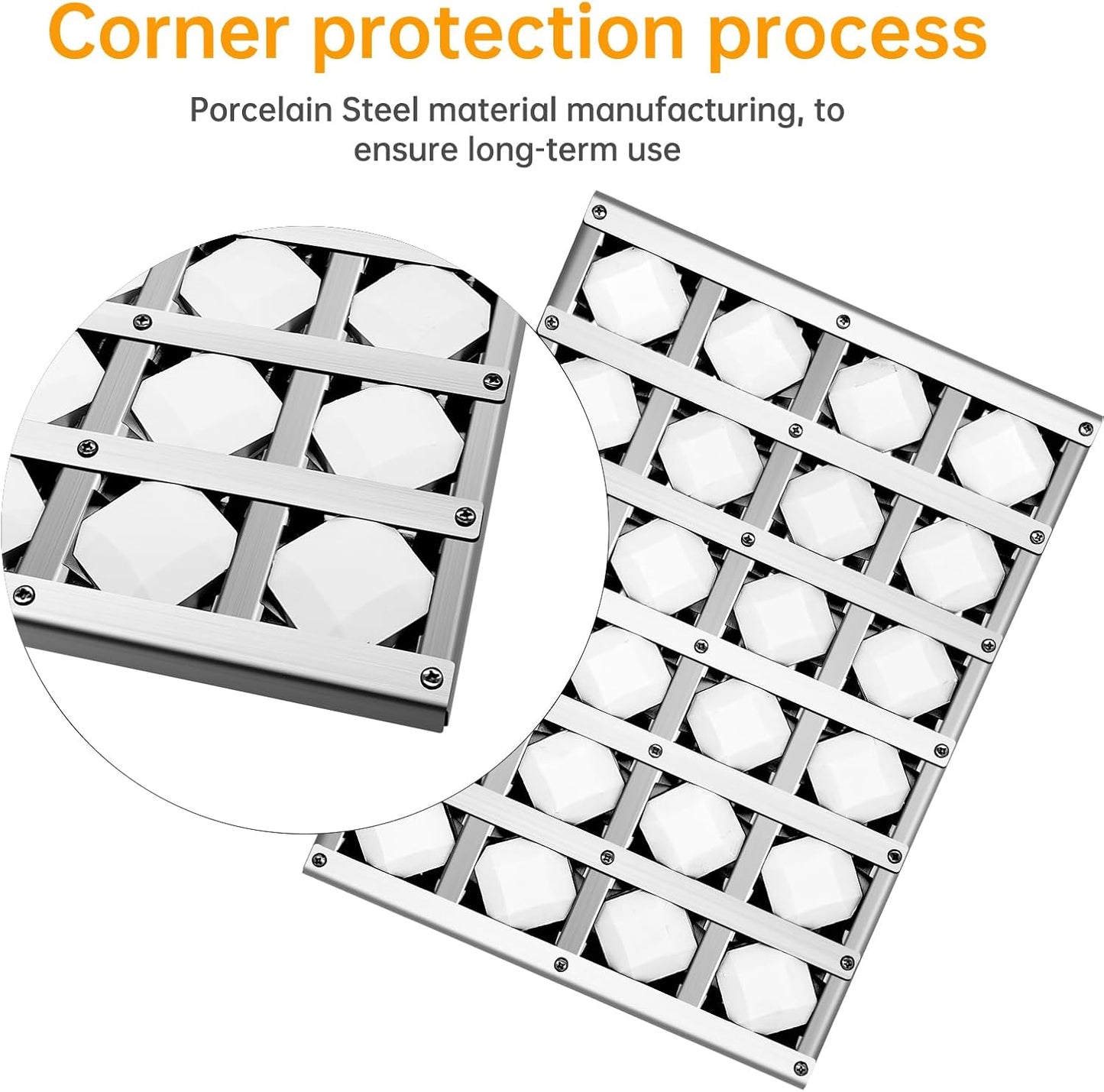 S23218-38Y Briquette Tray Assembly for Delta Grill Replacement Parts,2 Pack Heat Plates Tent Shield for Delta DHBQ26G-N DHBQ26G-L Grill Parts with Ceramic Rods