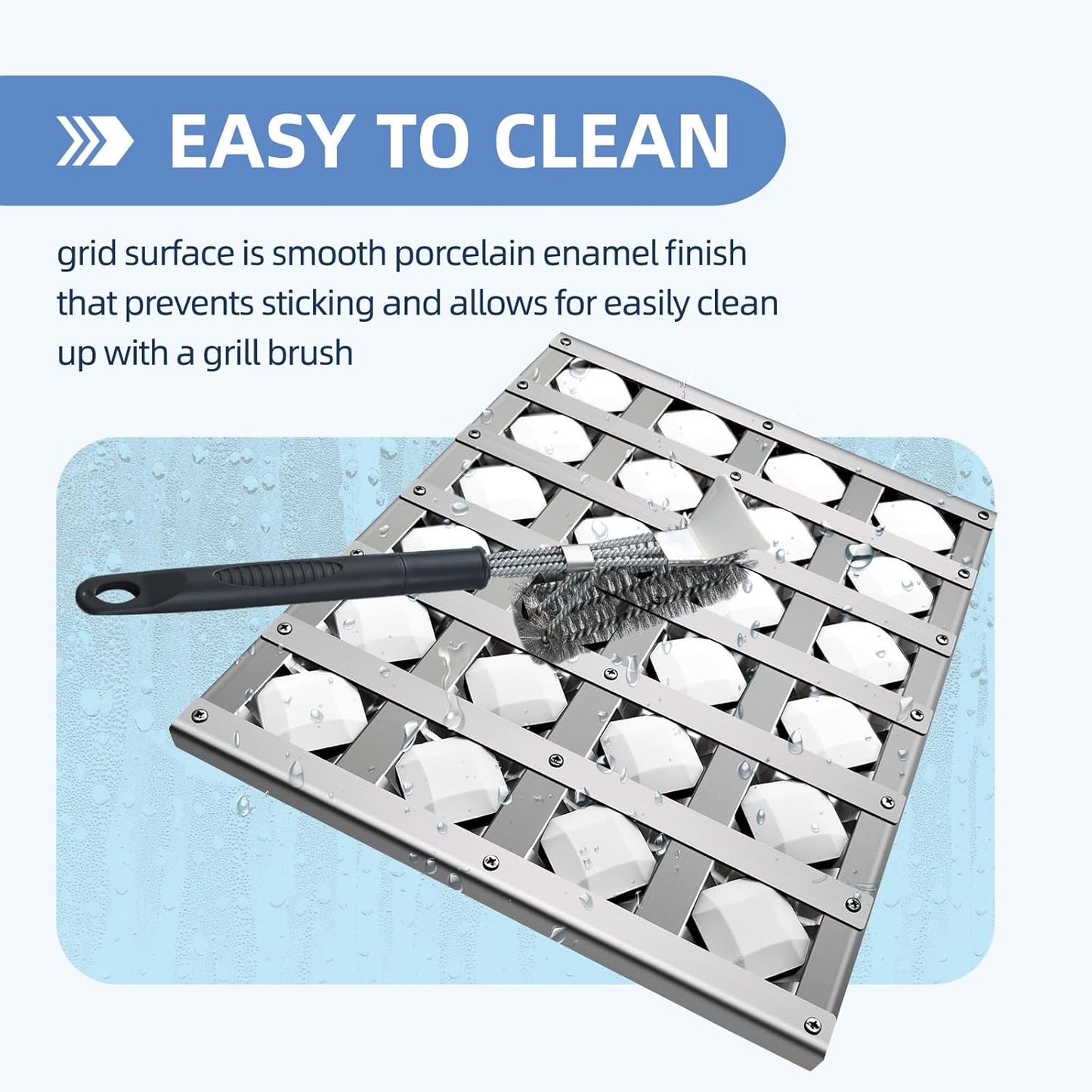 510-0005 Ceramic Briquette Tray for Alfresco Grill Parts,3 Pack Radiant Tray Assembly for Alfresco Artisan ABGQ-42, ABGQ-42C/D/SZ/SZC, ABGQ-56, ABGQ-56SZ, ABGQ-56C with Ceramic Rods