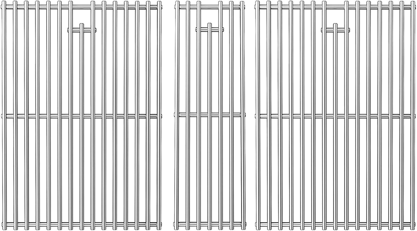 19.5" Cooking Grates for Weber Genesis 300 Series, Genesis E310 E320 E330 S310 S320 S330 EP310 EP320 EP330 Gas Grill, 304 Stainless Steel Replacement Parts for Weber 7528 7524