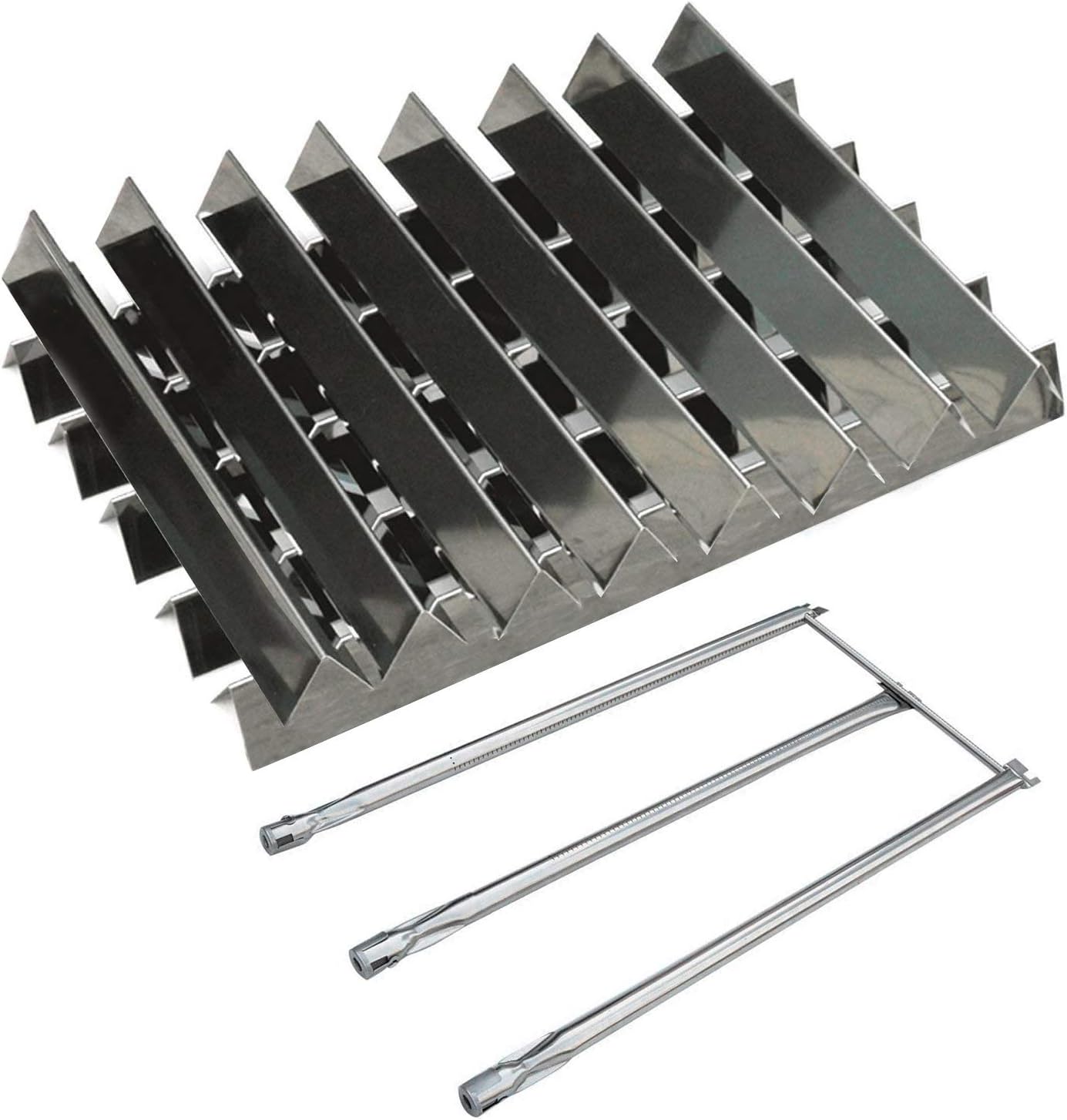 34 1/4" SS Burner Tube Set and 24.5" Flavorizer Bars Replacement for Weber Genesis 300 Series E-310 E-320 EP-310 EP-320 S-310 S-320 Gas Grills (with Side Control Panel Only), 67722 7539 7540