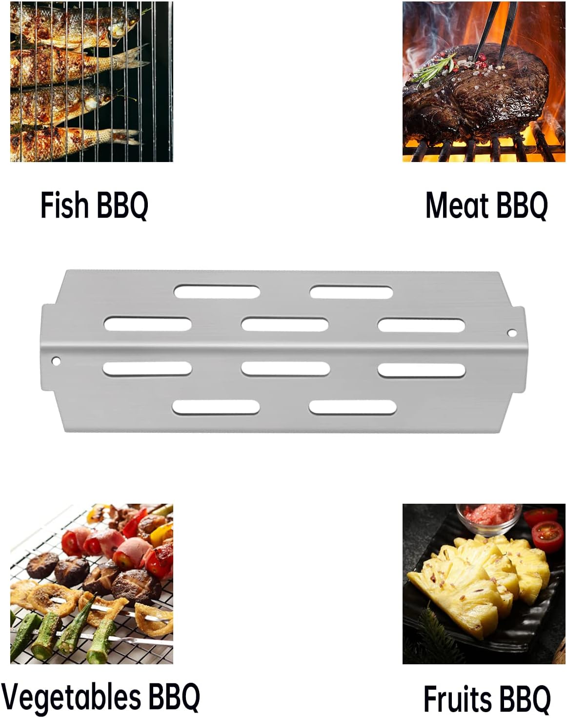 Grill Flavorizer Bars Parts for 66795 Weber Genesis II E-310, E-335, S-335, Genesis II LX S-340,Grill Heat Deflectors 66032 66040 BBQ Grill Replacement Parts Accessories Stainless Steel 17 Inch