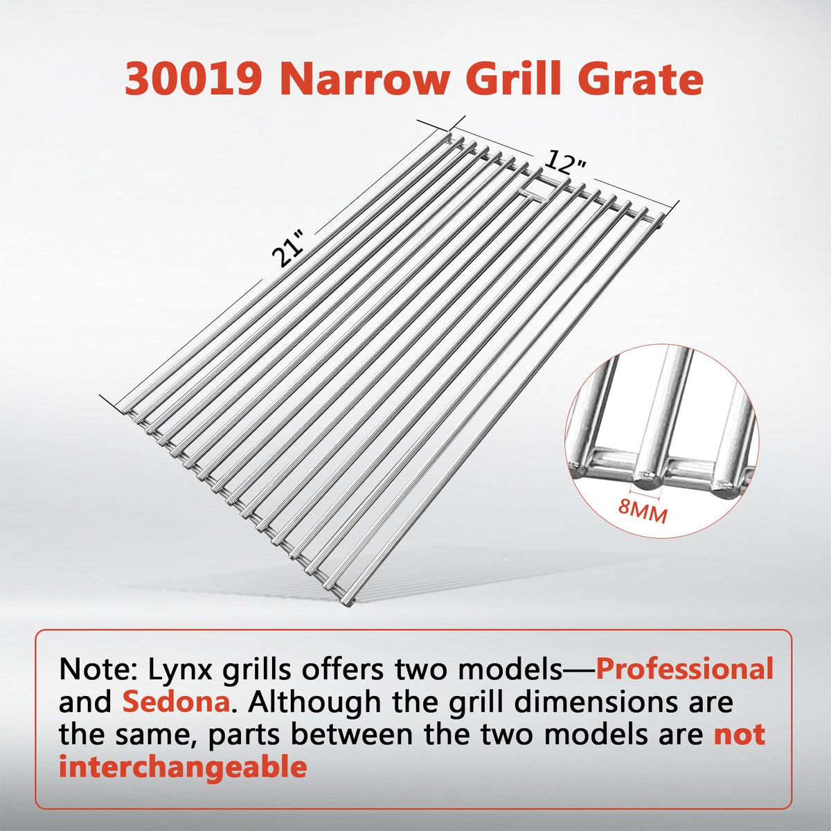 topgrillparts narrow grill grate Lynx 30019 34705 - photo 2
