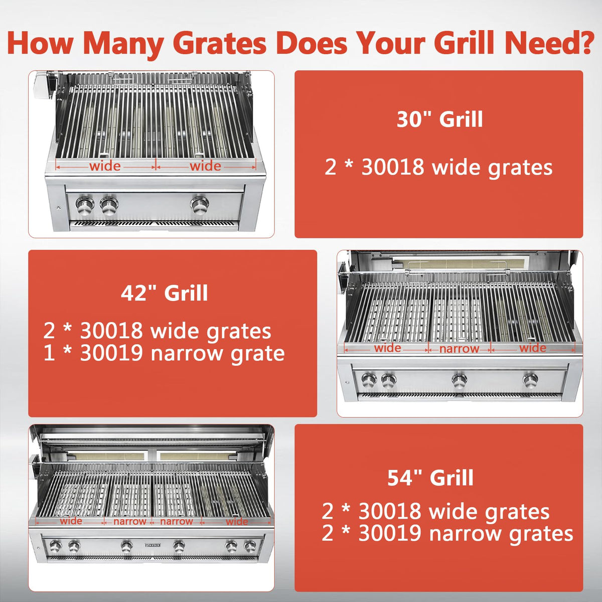 topgrillparts grill grate set Lynx 30018 30019 - photo 6