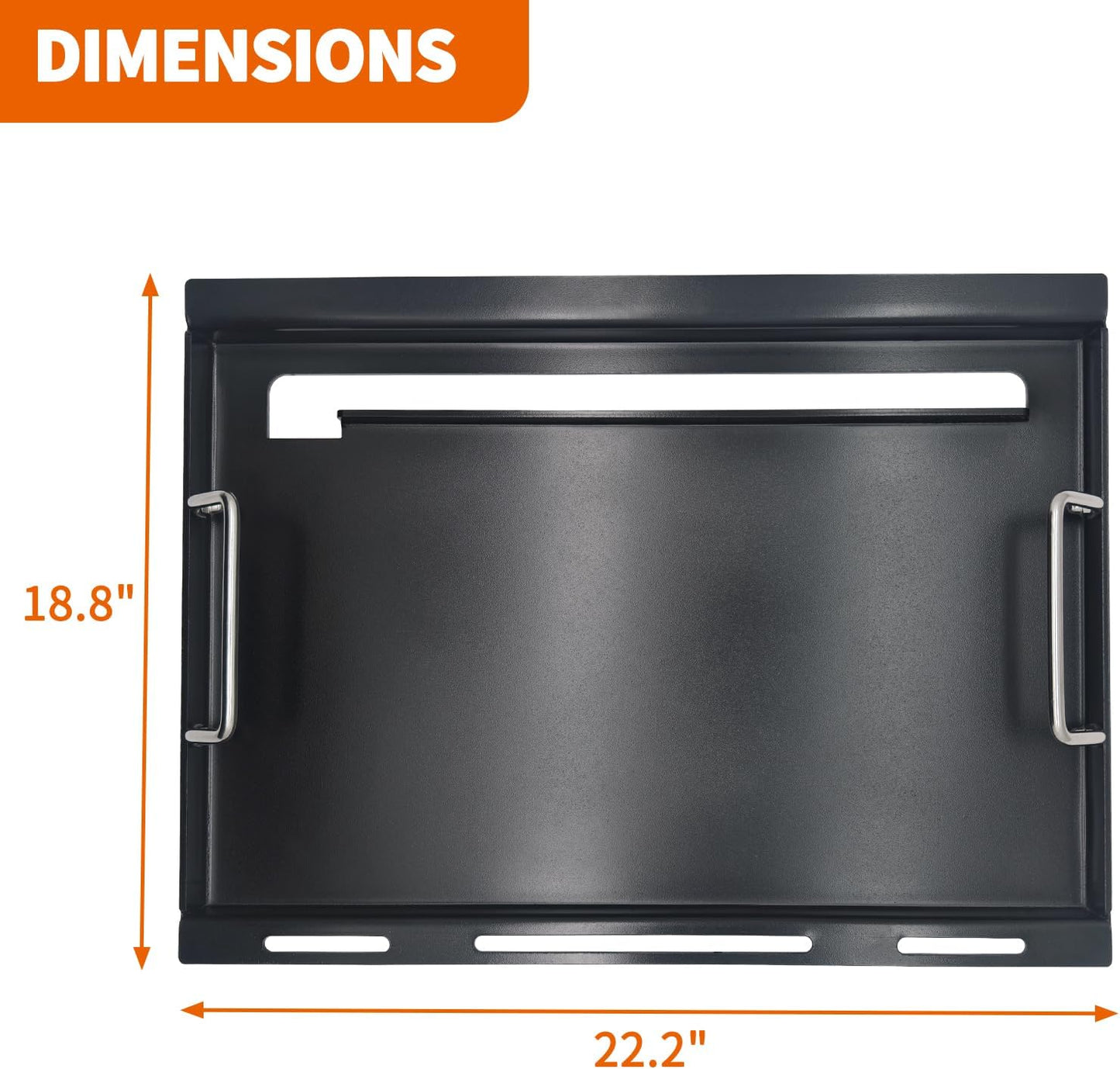 1 Pack Grill Flat Top Griddle Pan Inserts Replacement Parts for Weber GS4 Genesis II E-410 S-410 E-435 S-435 E-440 S-440,6789 Replace,22.2" x 18.8"