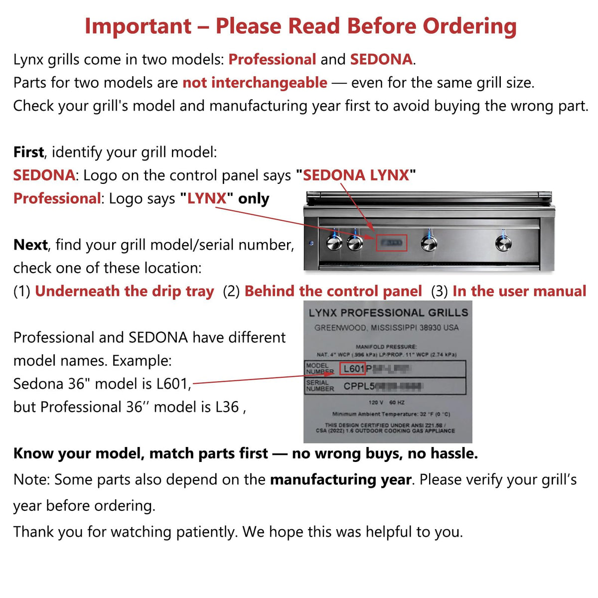 topgrillparts grill burner 2-pack Lynx DCS Kirkland - photo 2