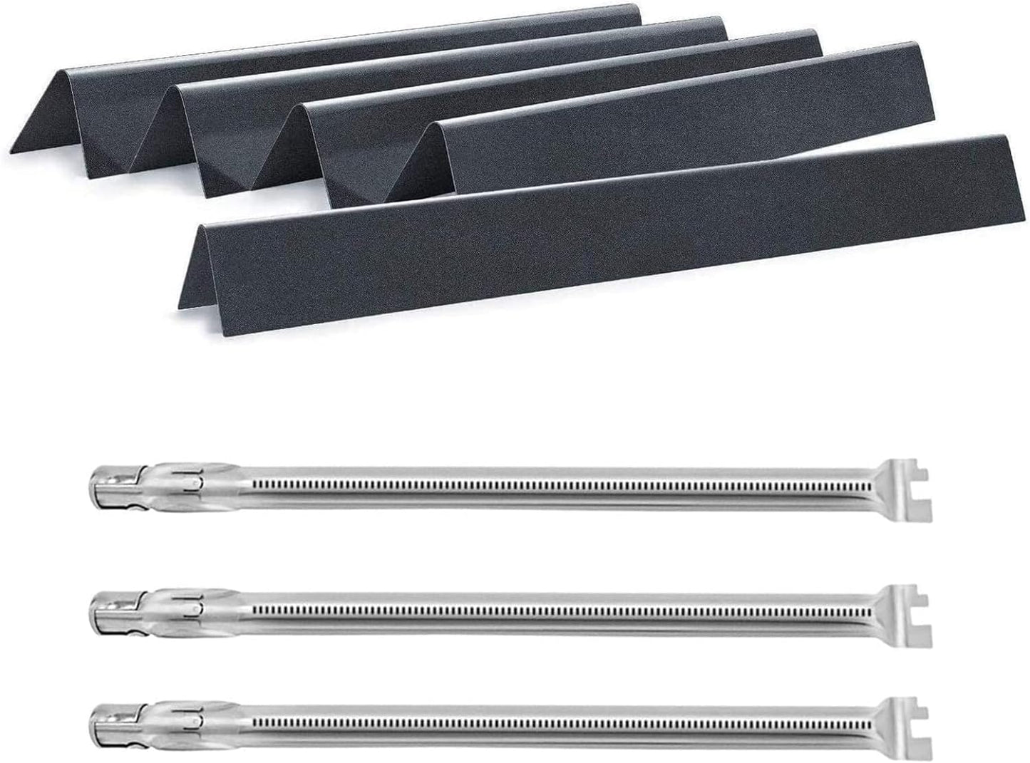 34 1/4" SS Burner Tube Set and 24.5" Flavorizer Bars Replacement for Weber Genesis 300 Series E-310 E-320 EP-310 EP-320 S-310 S-320 Gas Grills (with Side Control Panel Only), 67722 7539 7540