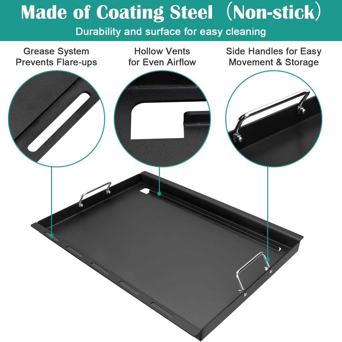 topgrillparts griddle insert for Weber Genesis 300 - lifestyle view 1