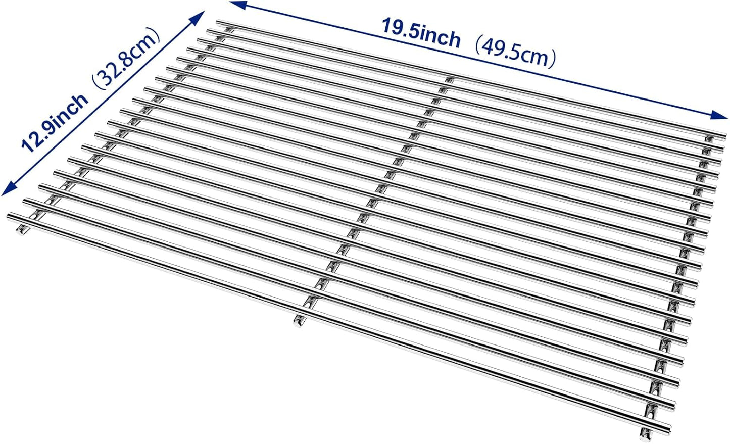 7528 304 Stainless Steel Cooking Grates for Weber Genesis E and S Series 300 E310 E320 S310 S320 Gas Grills, weber genesis grill grates, Weber Genesis Grill Parts, 19.5 x 12.9 inch