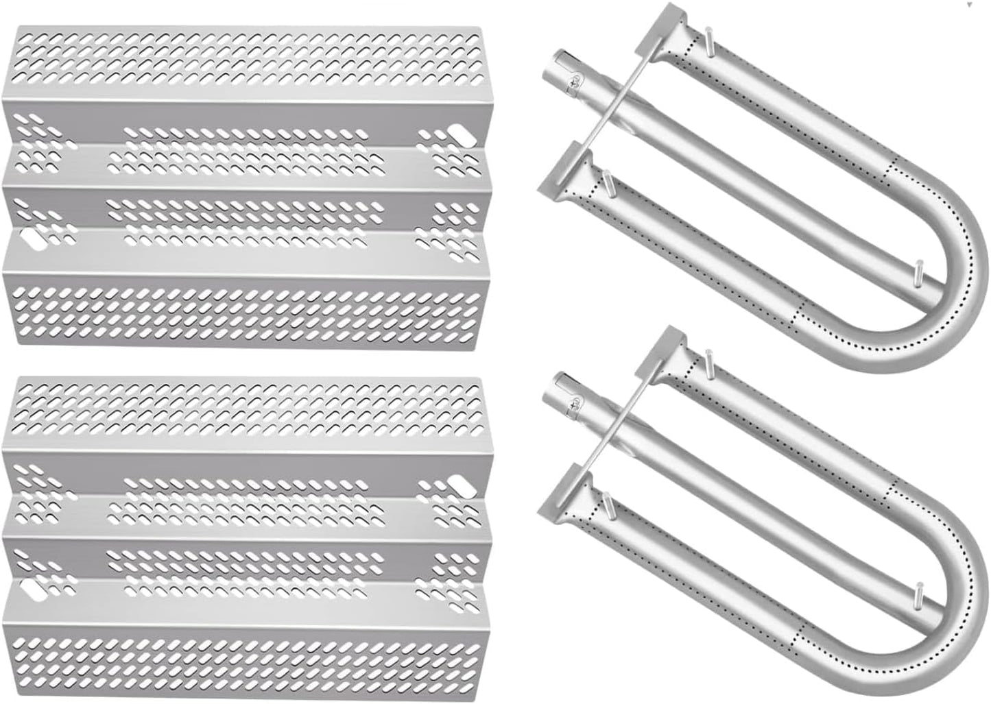 92461 2 Pack Heat Plate and 2 Pack 12461 Grill Burner ReplacementParts for American Outdoor Grill