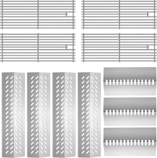 4-Burner Grill Grate, Flame Tamer & Heat Shield Kit for Bull, Blaze, Lion, Cal Flame Grills