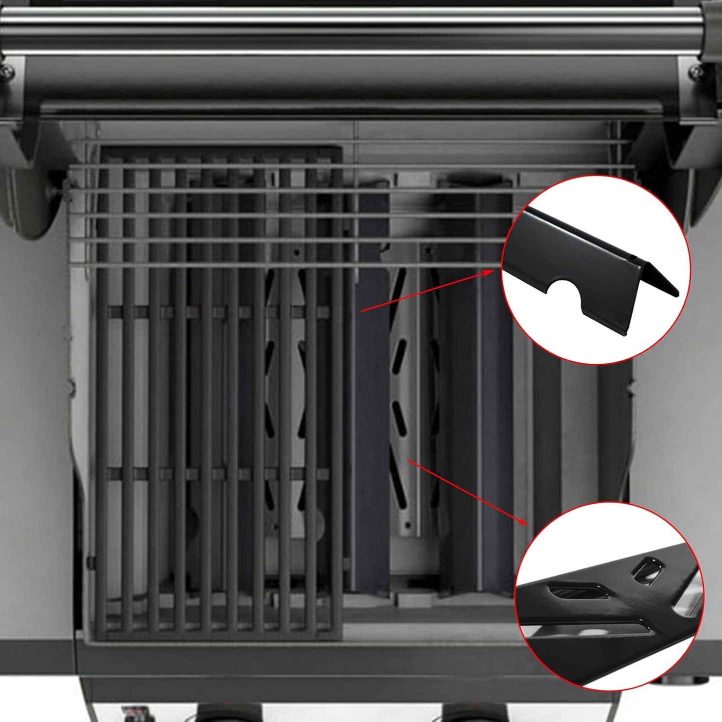 Genesis II E210 Grill Replacement Parts Flavorizer Bars Heat Deflector for Weber Genesis II E-210 S-210 E-240 GS4 Grill Parts 66794 66039 Parts Weber Genesis II 200 Series LX E240 S240 Replacement