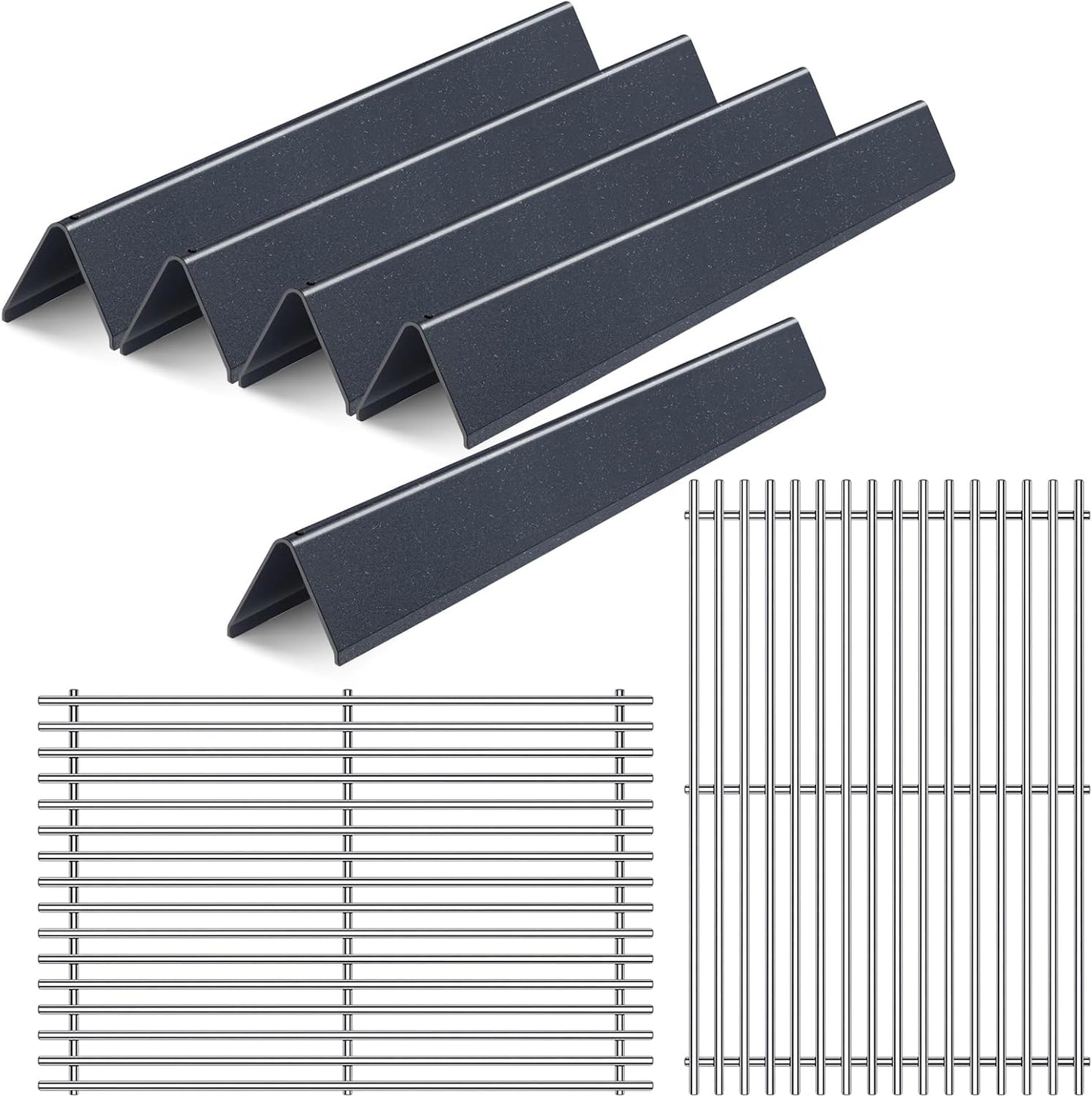 17.5” Grill Grates Replacement for 7637 7635 Weber Spirit I Spirit II E-210, S-210, E-220, S-220 With Front-Mounted Control Panels,Flavorizer Bars Cooking Grid Parts 2 Burners Spirit 200 Series