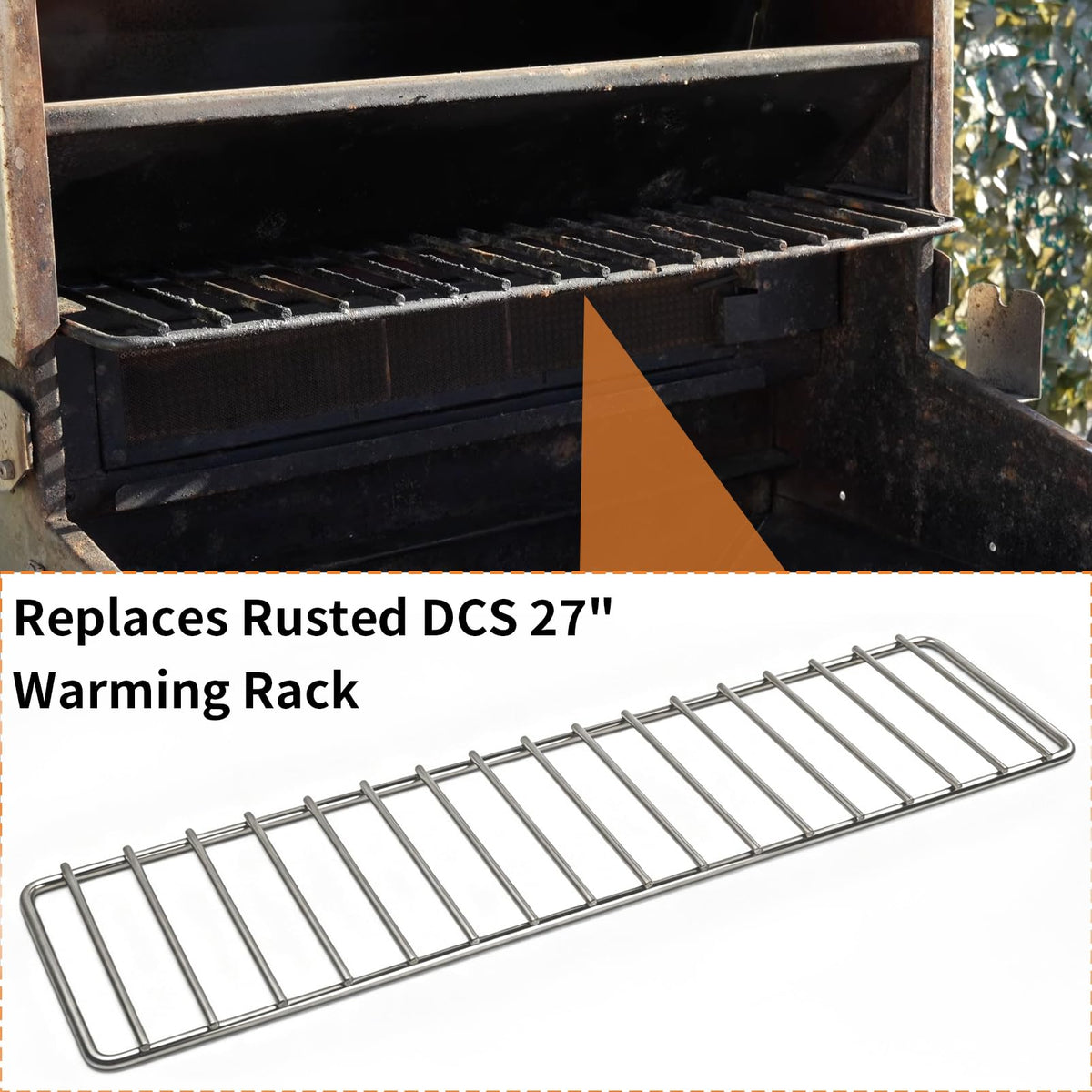 topgrillparts DCS 27 Inch Warming Rack 214119 - usage scene