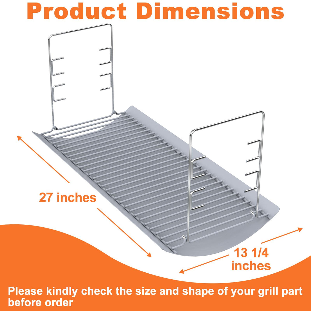 27" Ash Pan Replacement for Chargriller 1224 1324 2121 2222 2727 2828 2929 &amp; Charbroil 17302056