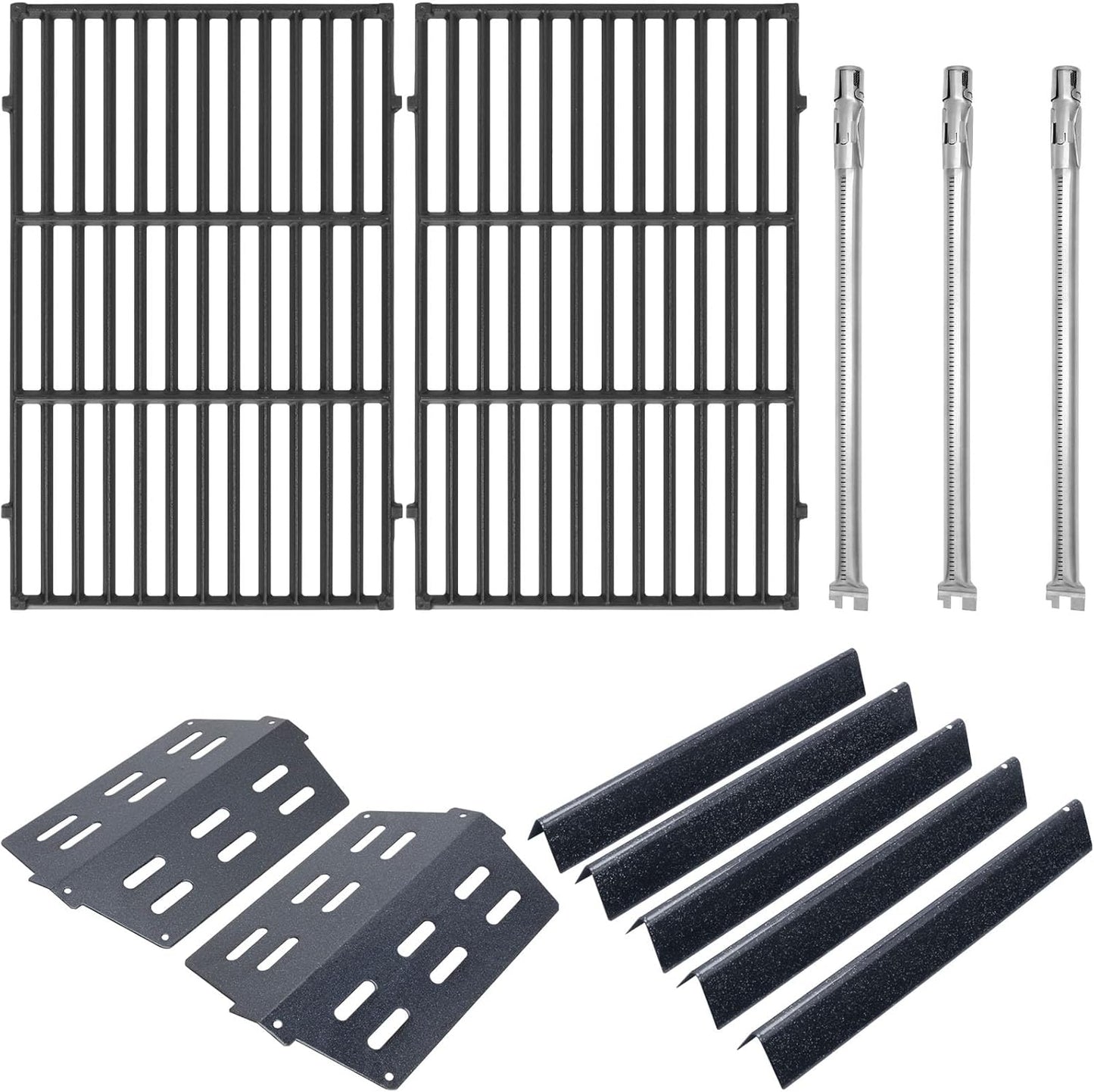 Grill Parts Kit for Weber Genesis 300 310 330 Genesis E330 E310 S310 S330 EP330 S320 E320 Grill Parts 17.5" Flavorizer Bars, Genesis 7528 Grates Heat Deflector Grill Parts Kit, 3Pcs 62752 Burner Tube