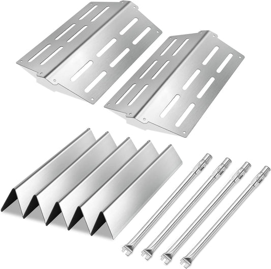 Grill Parts for Weber Genesis 300 Series, 62752 7620 7621 Burner Tube Set Flavorizer Bars Heat Deflectors , Replacement Grill Parts for Weber Genesis E-310, E-320, E-330, S-310, S-320, S-330