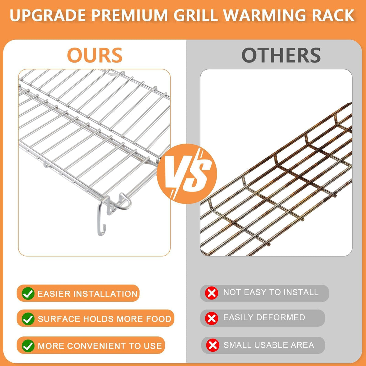 topgrillparts Weber Genesis II 300 Series Warming Rack 66044 - usage scene