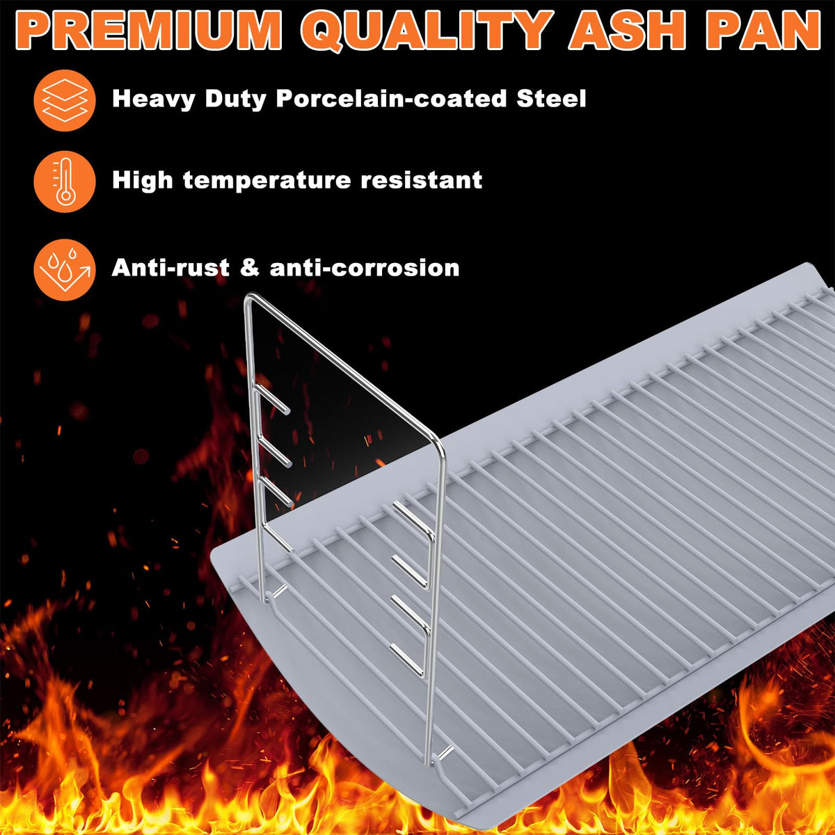 27" Ash Pan Replacement for Chargriller 1224 1324 2121 2222 2727 2828 2929 &amp; Charbroil 17302056