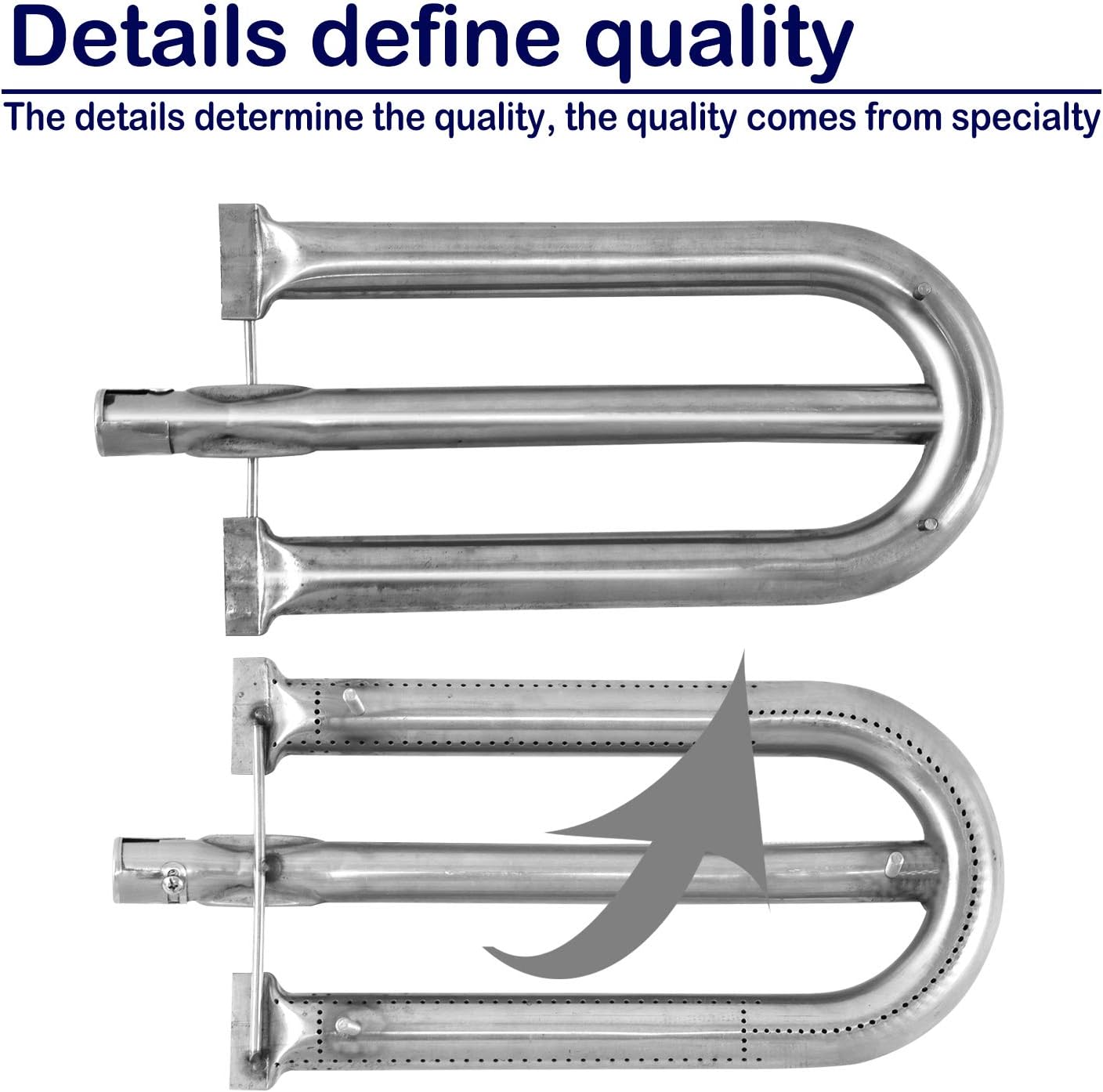 Gas Burner Replacement Kit for American Outdoor Grill 24NB, 24NG, 24NP, 24PC, 30NB, 30PC, 36NB, 36PC (3-Pack Burner Tube Grill Accessories)