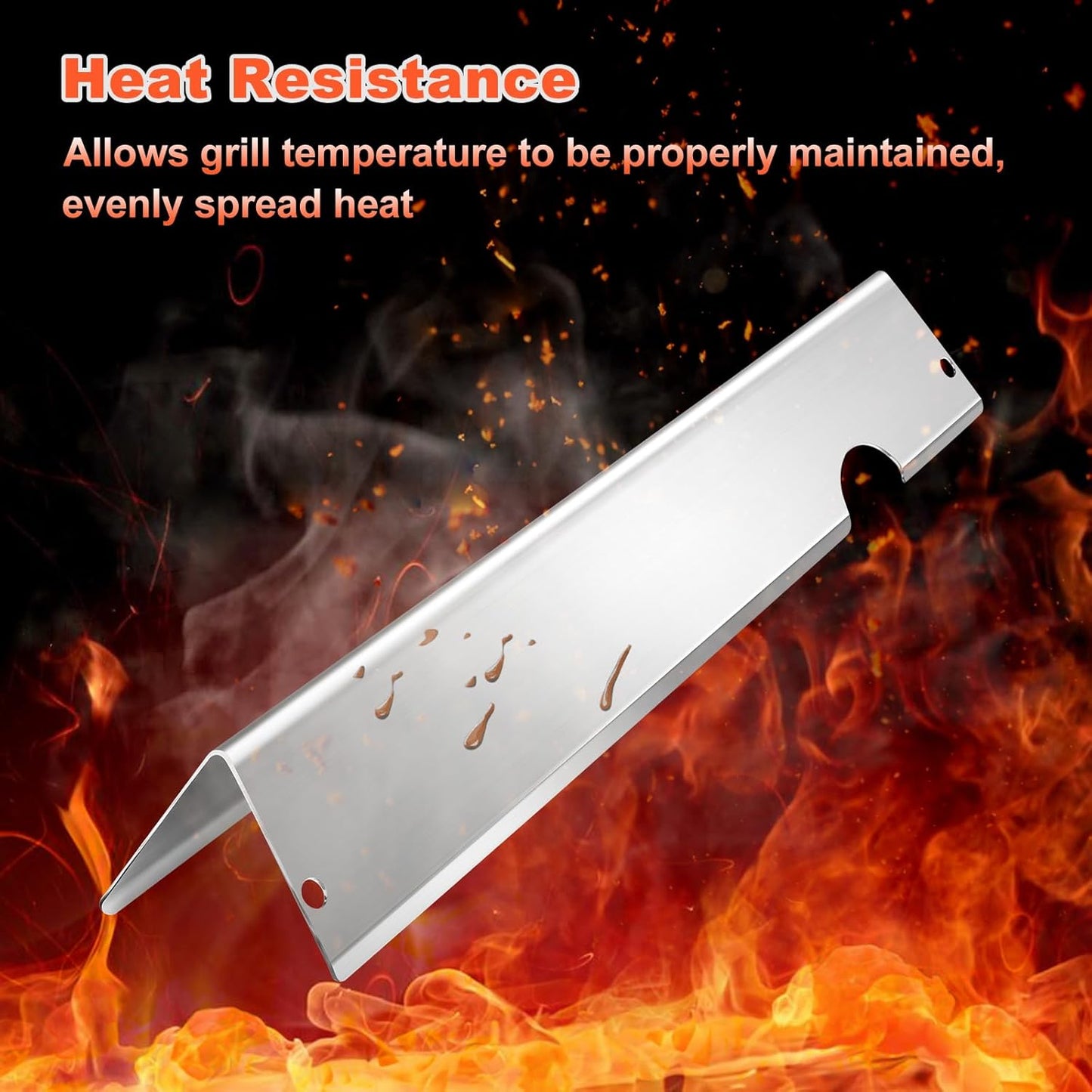 Grill Replacement Parts Flavorizer Bars for Weber Genesis ii 300 LX 300 Series E-310 E-315 S-335 GS4 Grills 304 Stainless Steel Heat Deflector Barbecue Accessories for Weber 66032 66795 66040