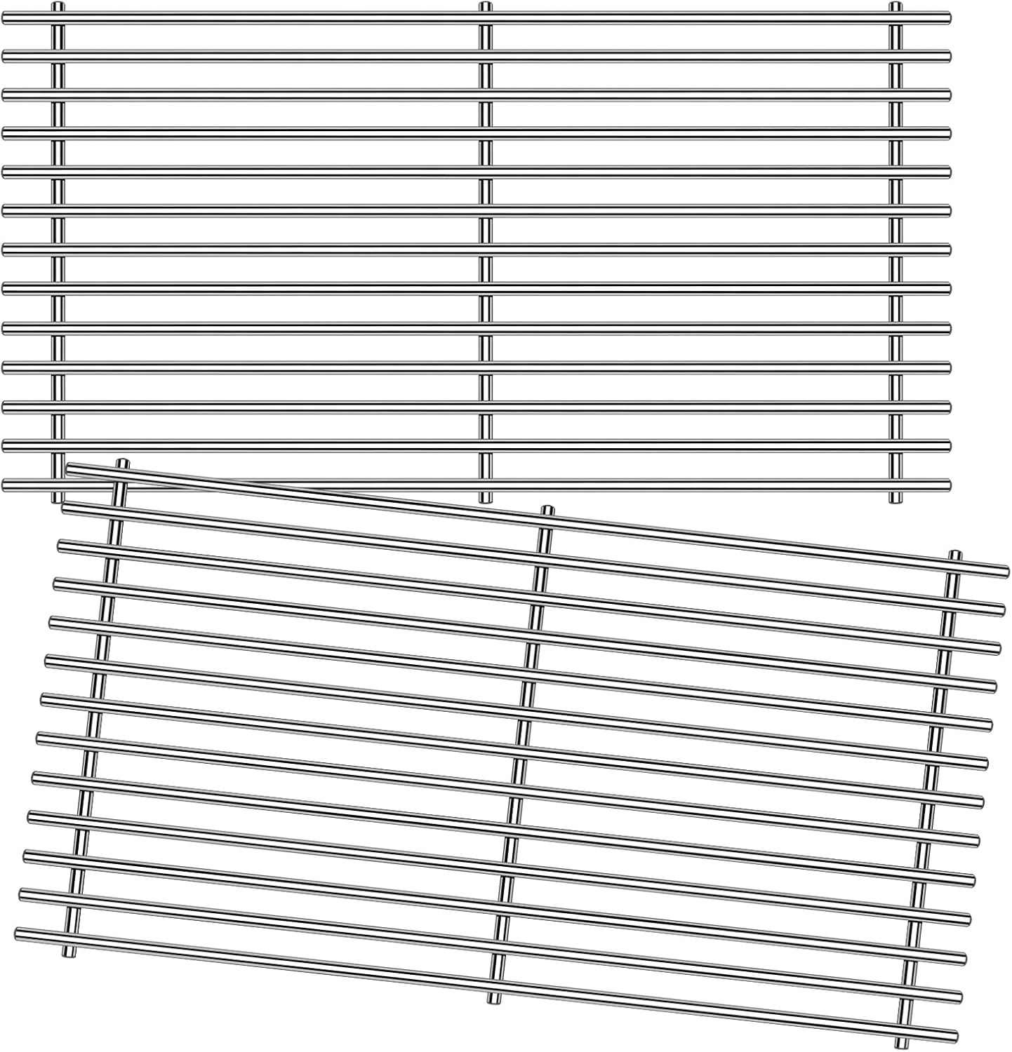 9MM 18.75" 304 Stainless Steel Grill Grates for Weber Genesis II/LX 400 Series E-410, E-435, S-410, S-435, SE-410, LX E-410, LX S-440, GS4 Grill Parts Replacement for Weber 7854 66089 66097