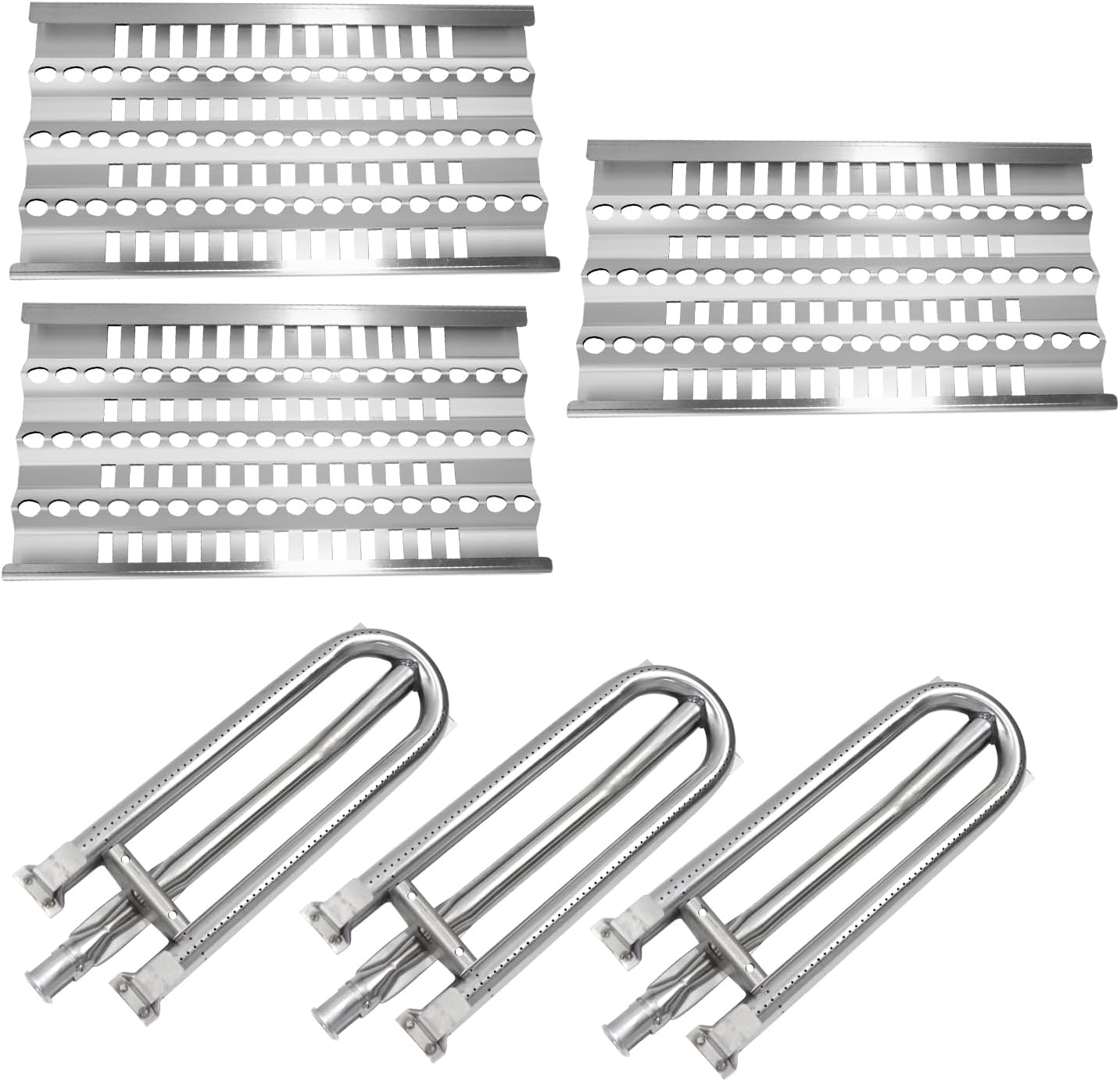 3-Pack Grill Burner & Heat Plate Replacement Kit with Ceramic Rods for DCS Grills