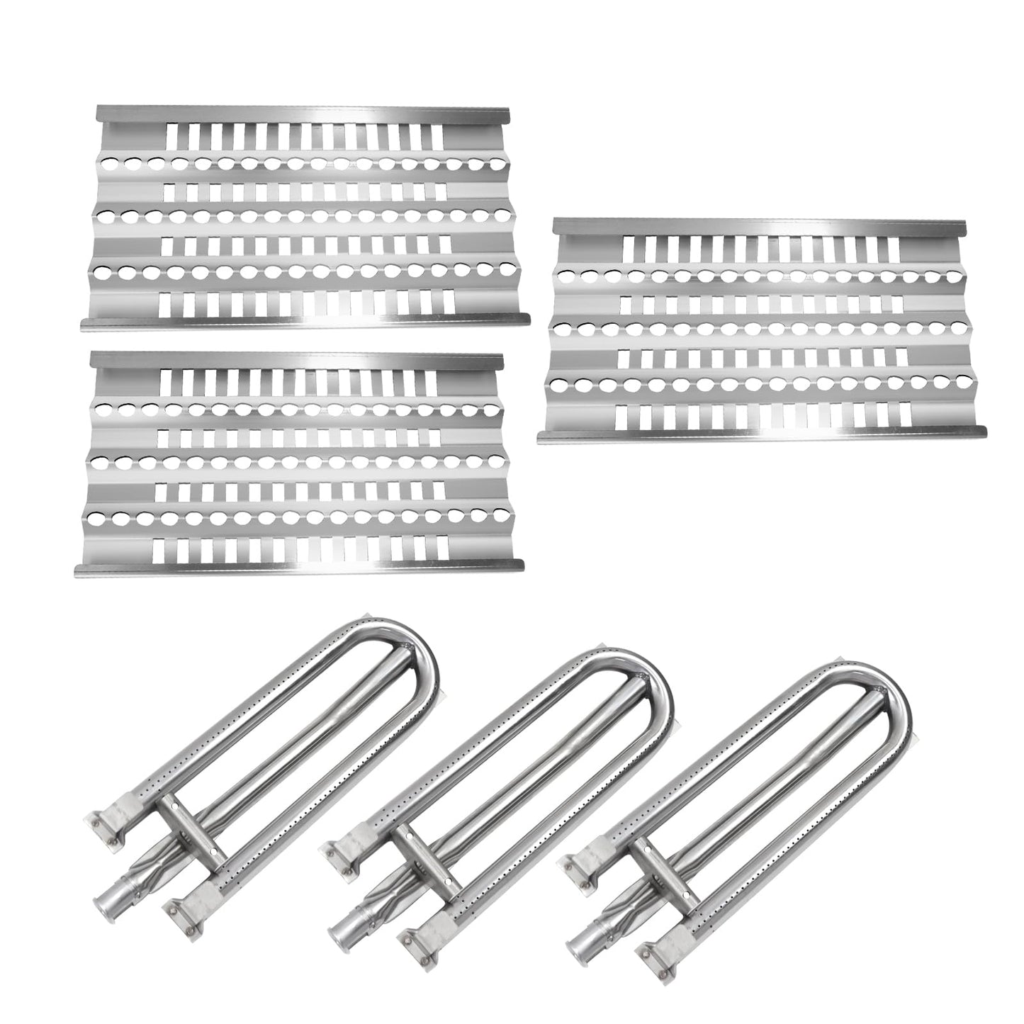 3-Pack Grill Burner & Heat Plate Replacement Kit with Ceramic Rods for DCS Grills