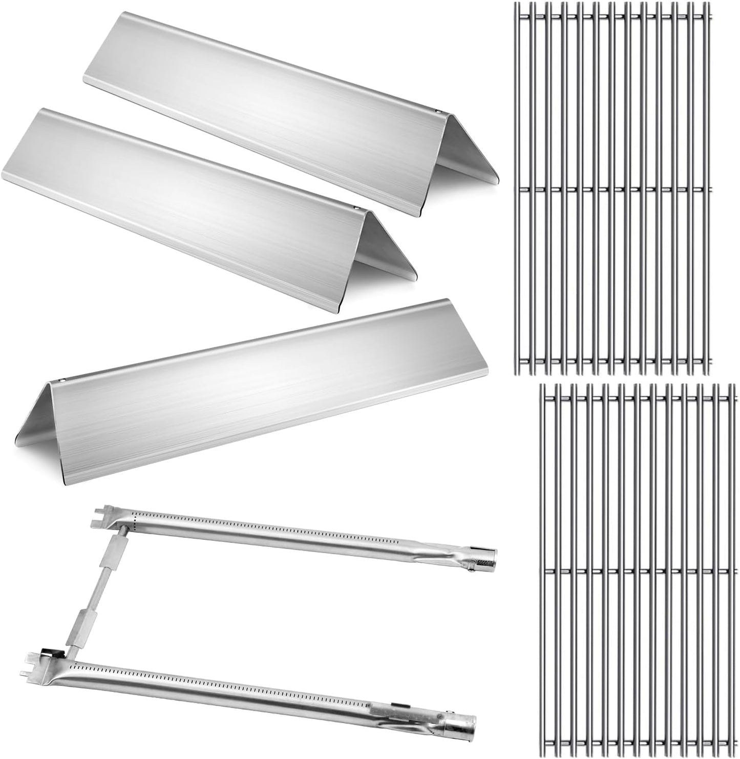 7637 Grid Grates 7635 Stainless Steel Flavorizer Bar with Burner for Weber Replacement for Spirit 200 Series