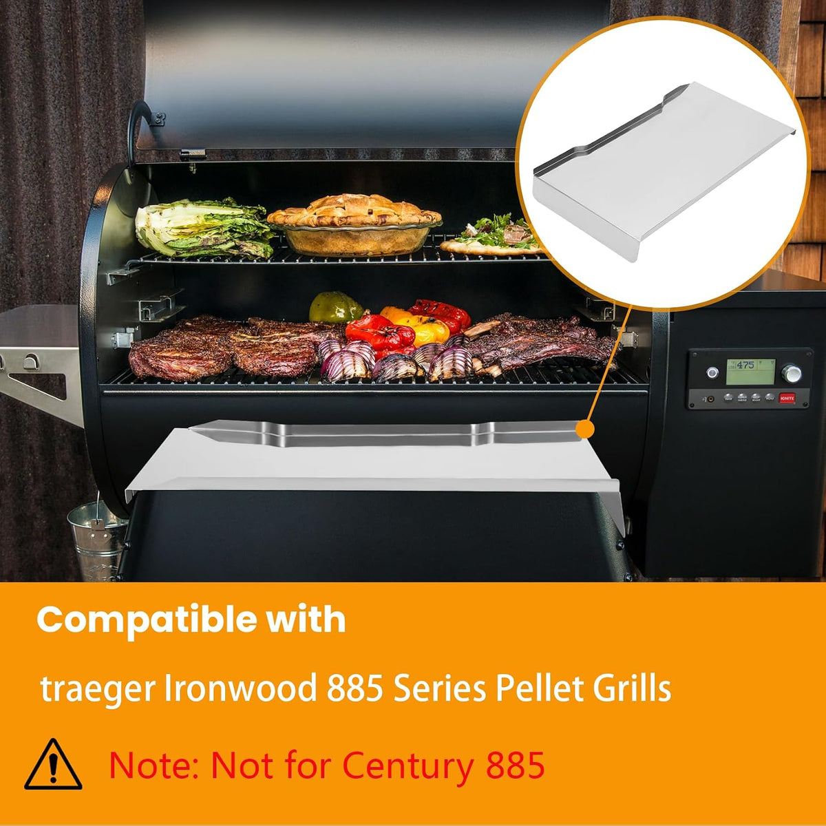 Traeger Ironwood 885 heat baffle BCA1333 Fengind - photo 2