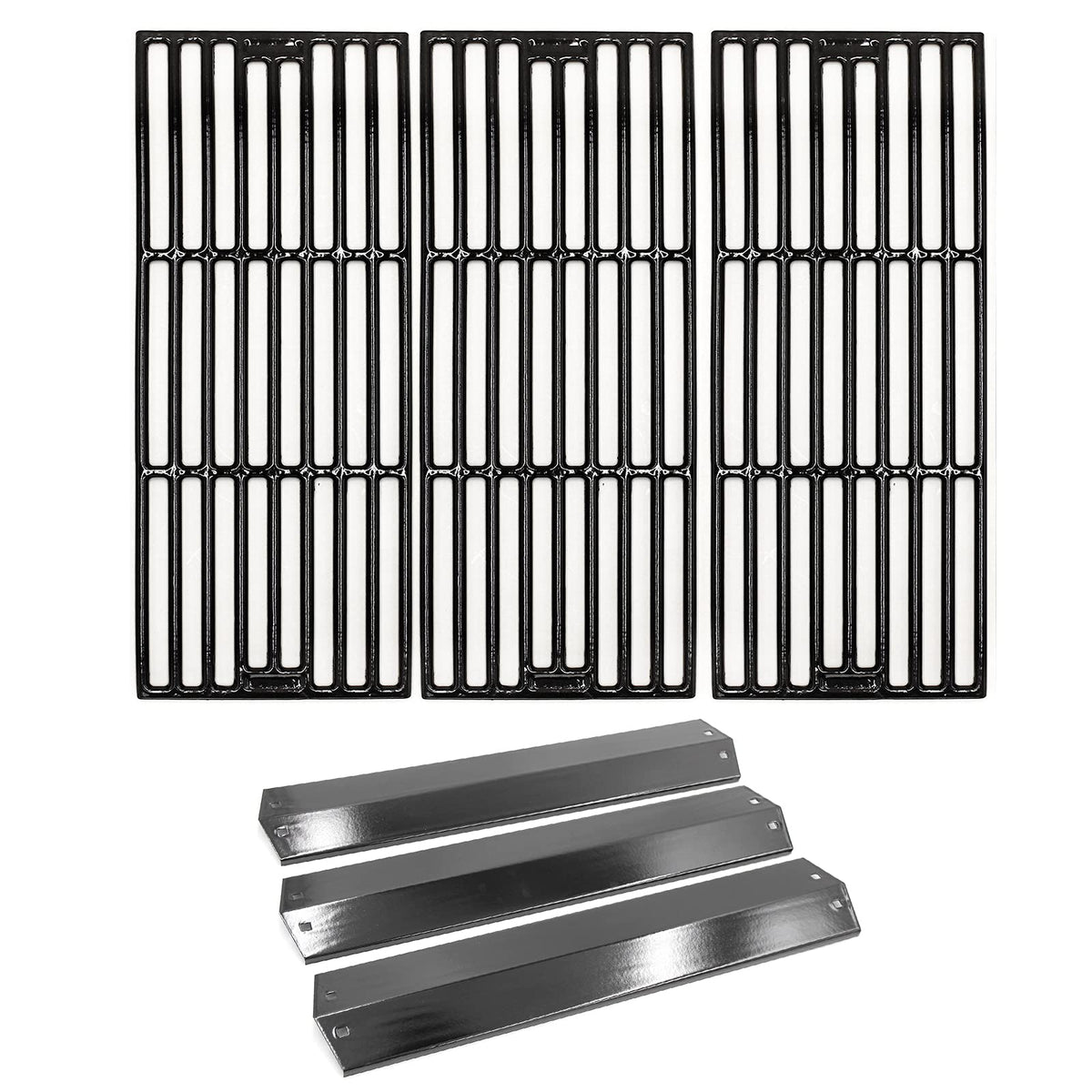 Cast Iron Grill Grate &amp; Heat Plate Rebuild Kit for Chargriller 5050 5650 3001 3072 3008 5072 5252