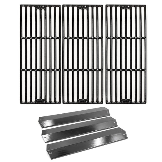 Cast Iron Grill Grate &amp; Heat Plate Rebuild Kit for Chargriller 5050 5650 3001 3072 3008 5072 5252