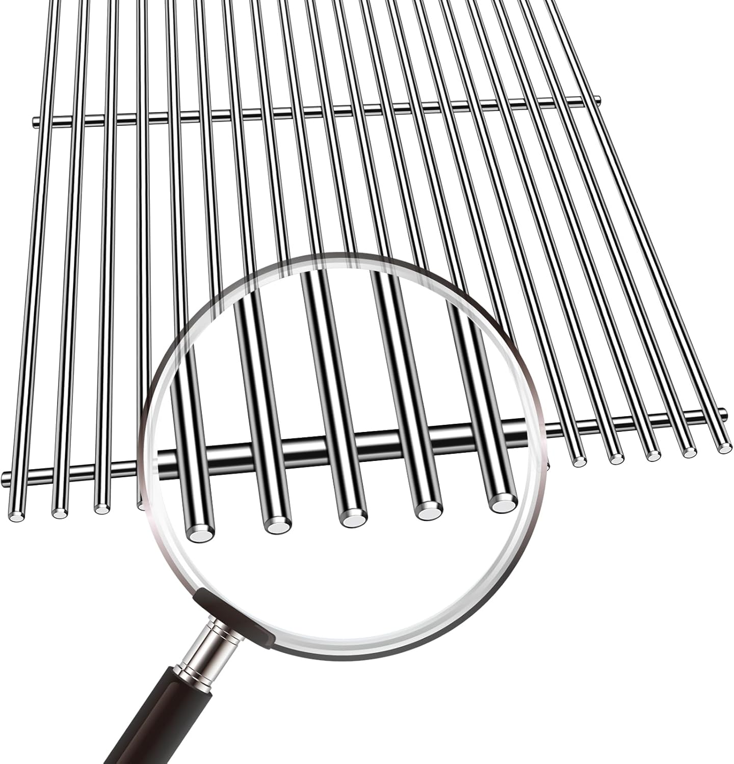 Grill Grates Parts for Weber Genesis Grill 66803, 66096, Weber Genesis II E-610, Genesis II LX E-640 S-640, CSE-315, CSS-315, 18”Stainless Steel Grids BBQ Gas Grill Replacement Parts