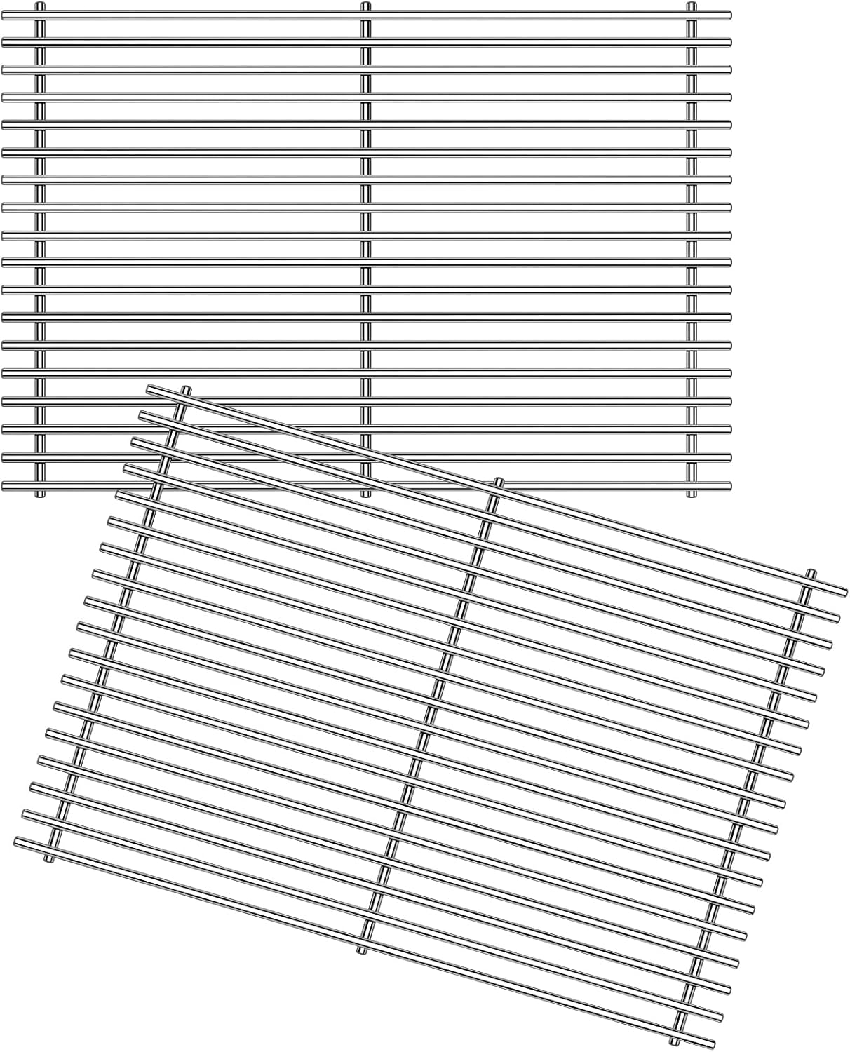 9MM 18.75" 304 Stainless Steel Grill Grates for Weber Genesis II/LX 400 Series E-410, E-435, S-410, S-435, SE-410, LX E-410, LX S-440, GS4 Grill Parts Replacement for Weber 7854 66089 66097