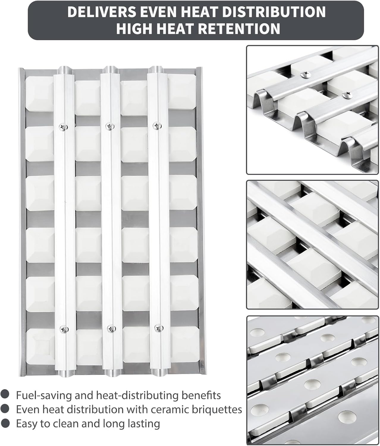 510-0677 Briquette Tray Replacement Parts for Alfresco Grill Parts ALXE 36" ALX2 ALX2-36 ALX2-36SZ ALXE-36 Series Grills Heat Trays ALX2-36C ALX2-36CD ALXE-36C Ceramic Briquettes Assembly 1 Pack