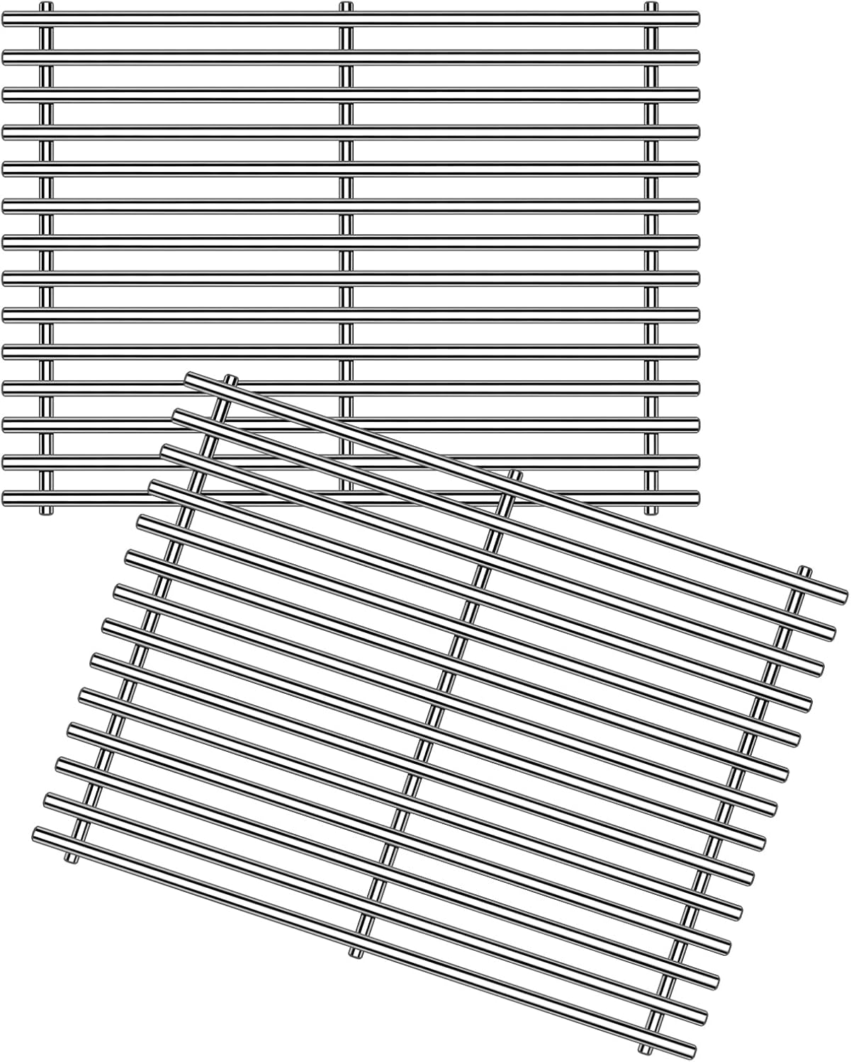 9MM 18.75" 304 Stainless Steel Grill Grates for Weber Genesis II/LX 400 Series E-410, E-435, S-410, S-435, SE-410, LX E-410, LX S-440, GS4 Grill Parts Replacement for Weber 7854 66089 66097