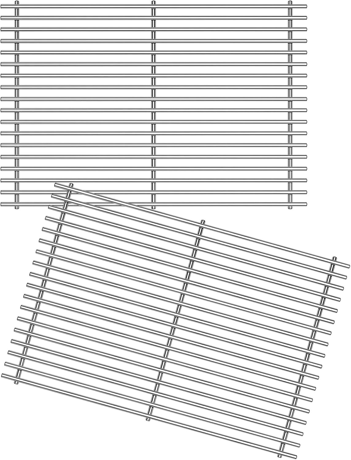 7528(2-Pack) 19 1/2" 9mm Stainless Steel Cooking Grates Parts for Weber Genesis E-310 E-320 E-330 S-310 S-320 S-330 EP-320 ESP-310 ESP-320 Gas Grills,DCS and Uniflame Gas Grill Models