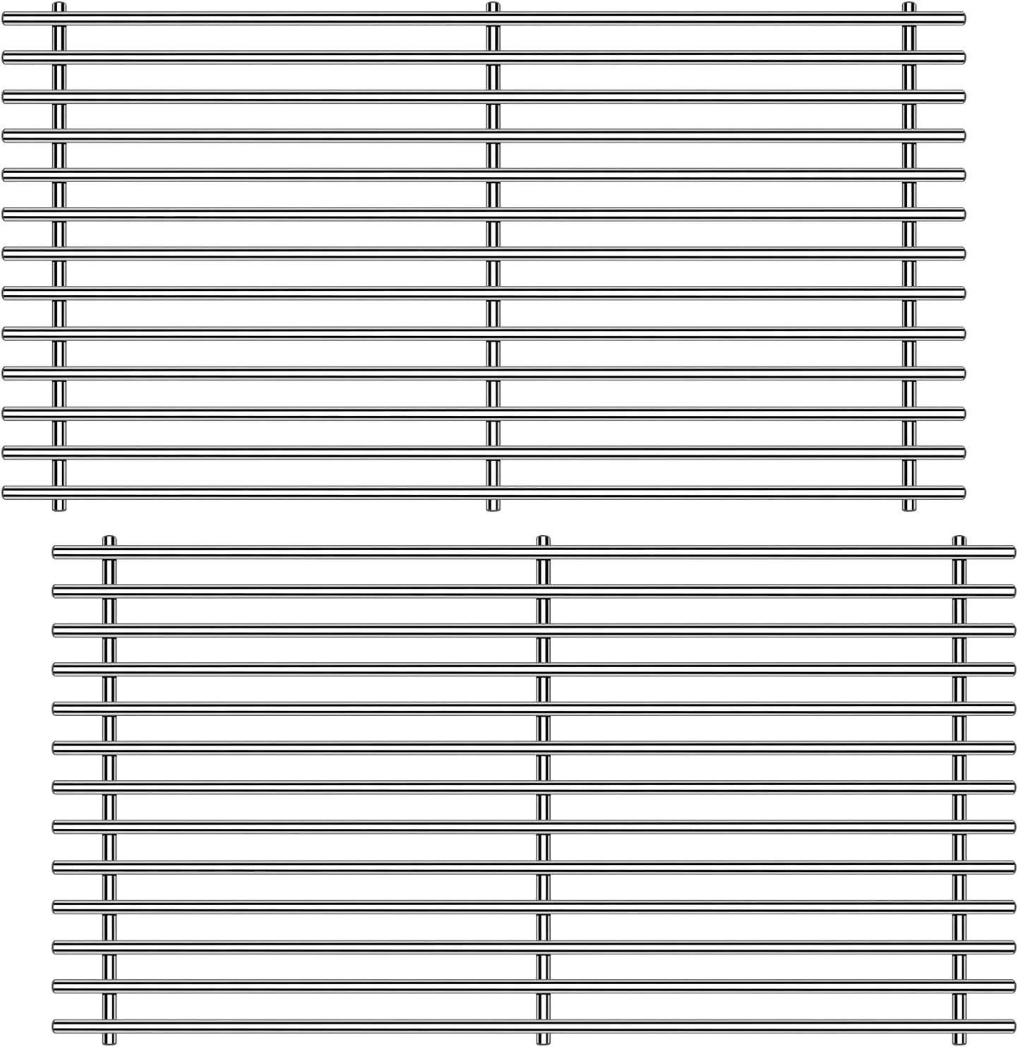 9MM 18.75" 304 Stainless Steel Grill Grates for Weber Genesis II/LX 400 Series E-410, E-435, S-410, S-435, SE-410, LX E-410, LX S-440, GS4 Grill Parts Replacement for Weber 7854 66089 66097