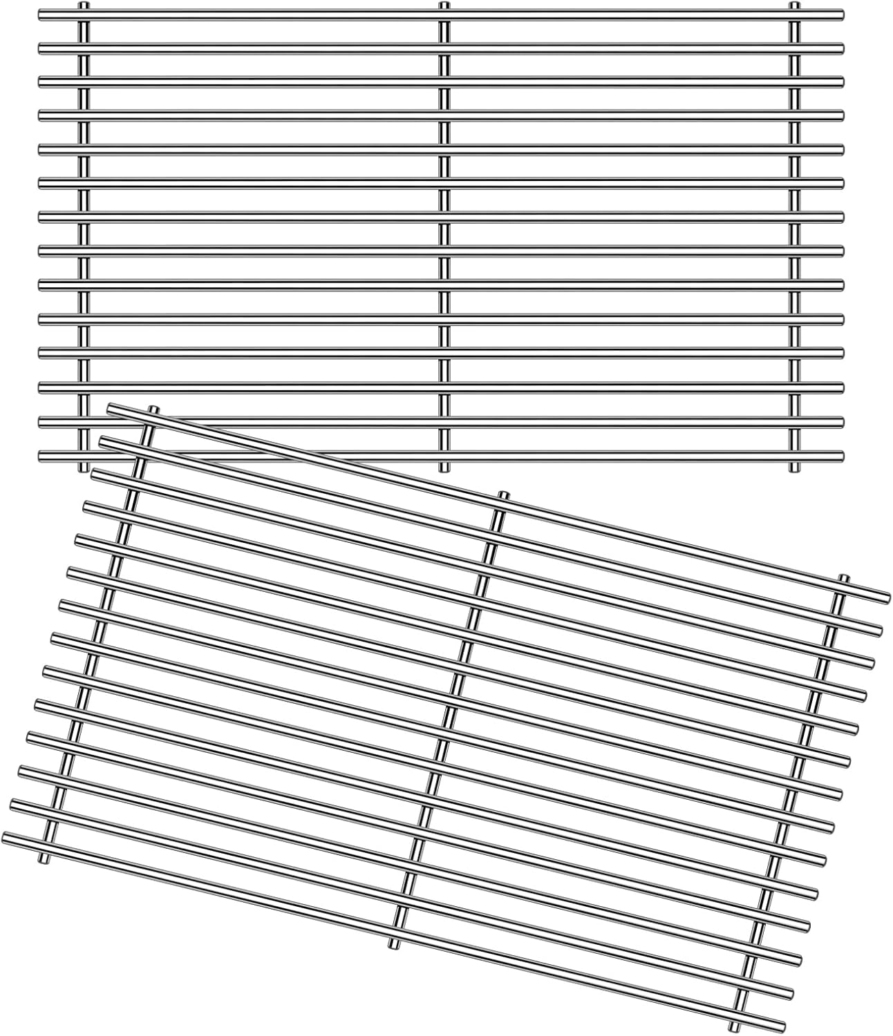 9MM 18.75" 304 Stainless Steel Grill Grates for Weber Genesis II/LX 400 Series E-410, E-435, S-410, S-435, SE-410, LX E-410, LX S-440, GS4 Grill Parts Replacement for Weber 7854 66089 66097