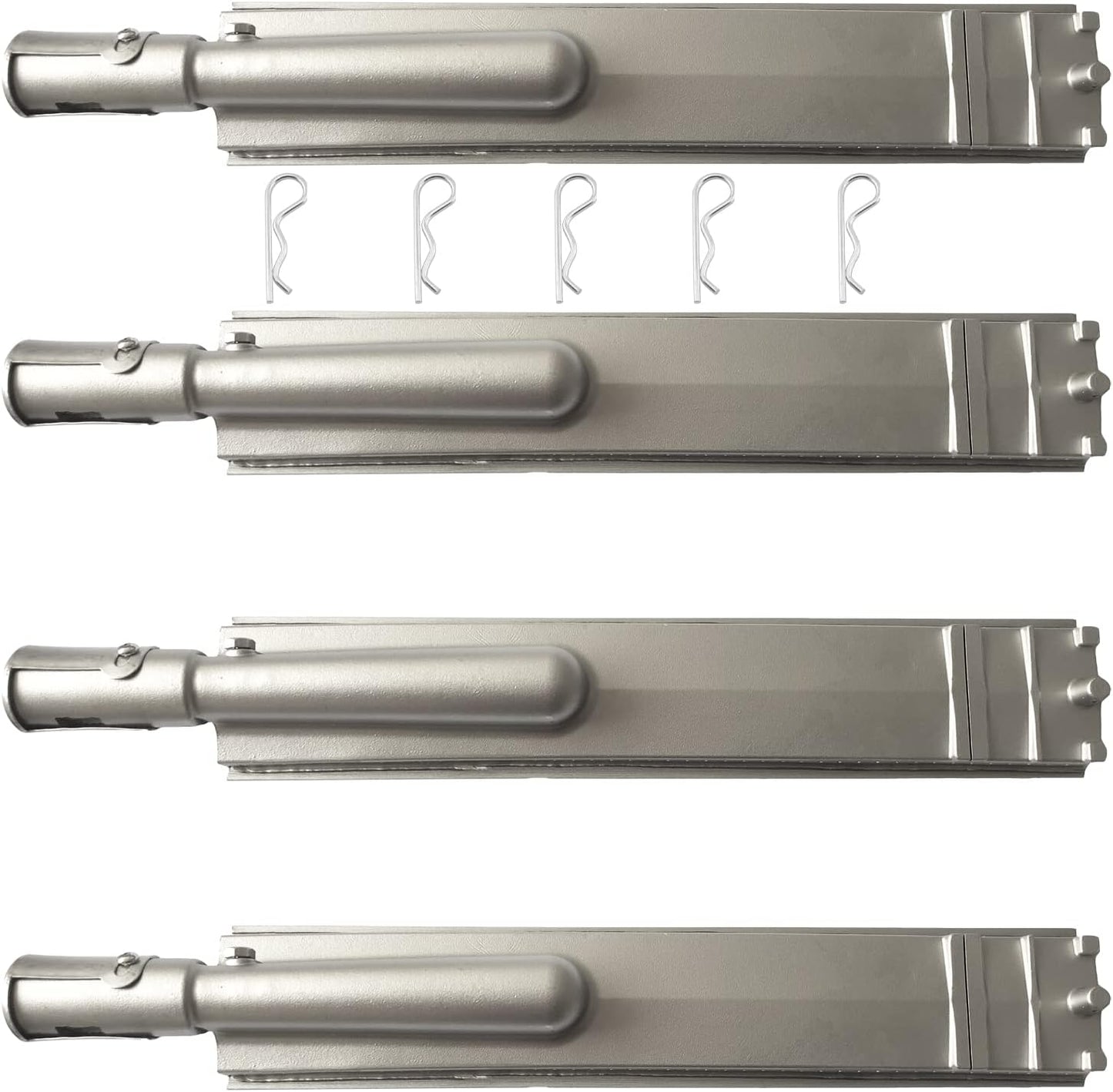 4-Pack Cast Stainless Steel Grill Burners for Bull, Cal Flame, Lion, Blaze & More