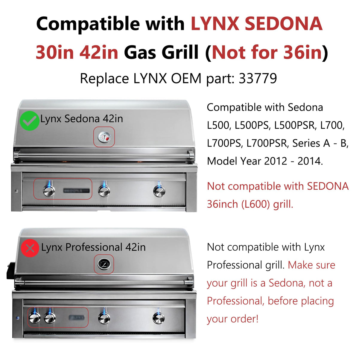 topgrillparts grill burner 2-pack Lynx DCS Kirkland - photo 3