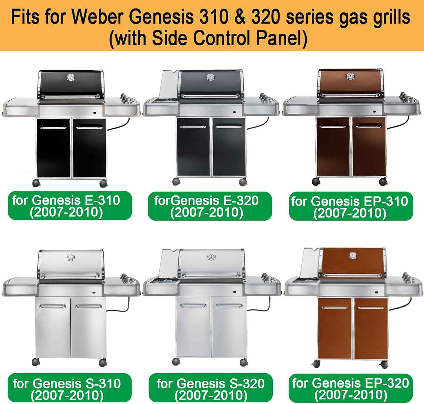 24.5 inch Flavorizer Bar Replacement for Weber 7539, 7540, Genesis 300 Series E-310, E-320, S-310, S-320, EP/CEP 310 & 320 (with Side Mounted Control Panels), 5-Pack Stainless Steel Flavor Bar