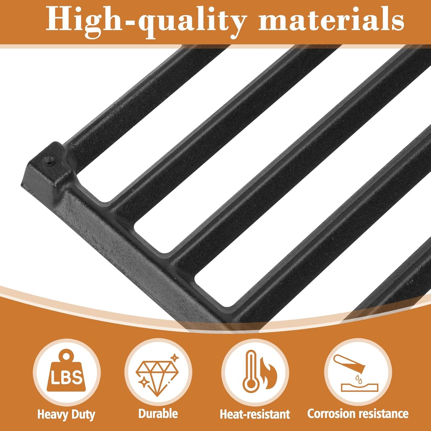 7524 Cooking Grill Grates & 8265 Griddle Replacement Parts for Weber Genesis S310, E310, E320, S320, E330, S330, EP310, EP320, EP330, 19.5" Cast Iron Grill Parts for Weber Genesis 300 Series